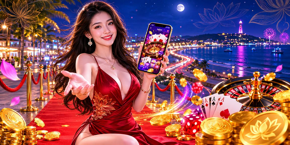 Người dùng Phan Thiết truy cập ứng dụng thể thao tilekeo trên điện thoại bên bờ biển